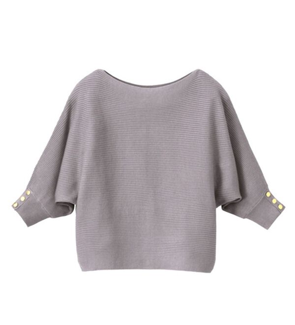 GeeRA（ジーラ）の「袖ボタン付ドルマンニットトップス（ニット・セーター）」｜詳細画像