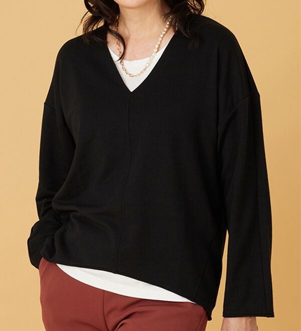 BELLUNA（ベルーナ）の「キレイ見えVネックプルオーバー（カットソー）」｜詳細画像
