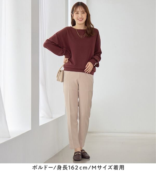 alotta（アロッタ）の「パール調ボタン柔らかカットソーゆるトップス（カットソー）」｜詳細画像