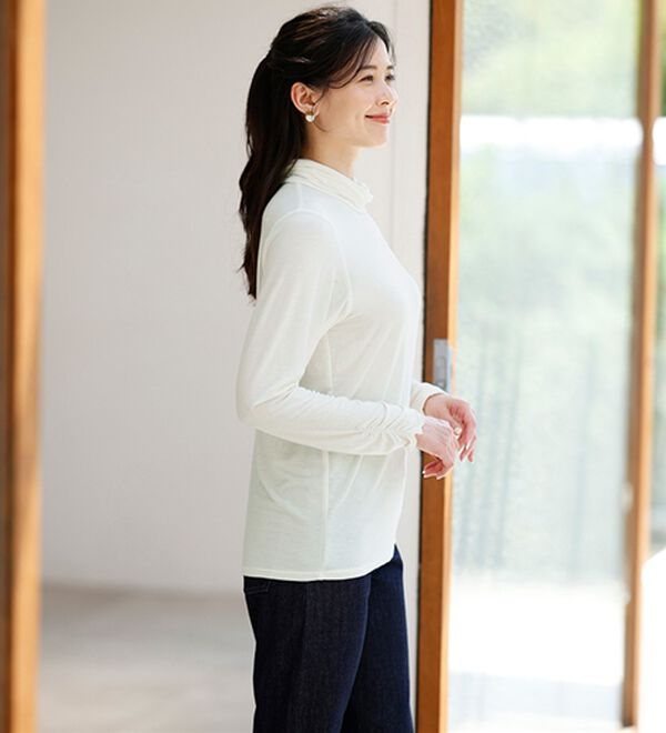 ルフラン（ルフラン）の「ホッと快適＊ウール入りプルオーバー（カットソー）」｜詳細画像