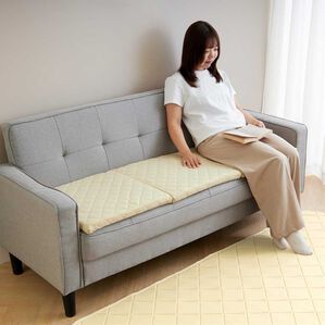 iellio（イエリオ）の「もちもち冷感・高反発洗えるソファパッド＜クッション・長座布団・ごろ寝マット・接触冷感・防ダニ・滑りにくい加工＞（ソファパッド）」｜詳細画像