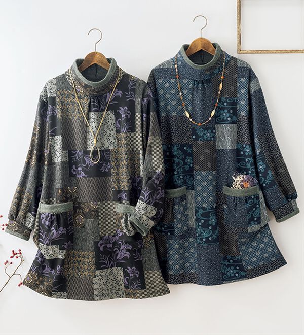 ルフラン（ルフラン）の「【２色組】和柄チュニック＜穂花～ほのか～＞（チュニック）」｜詳細画像