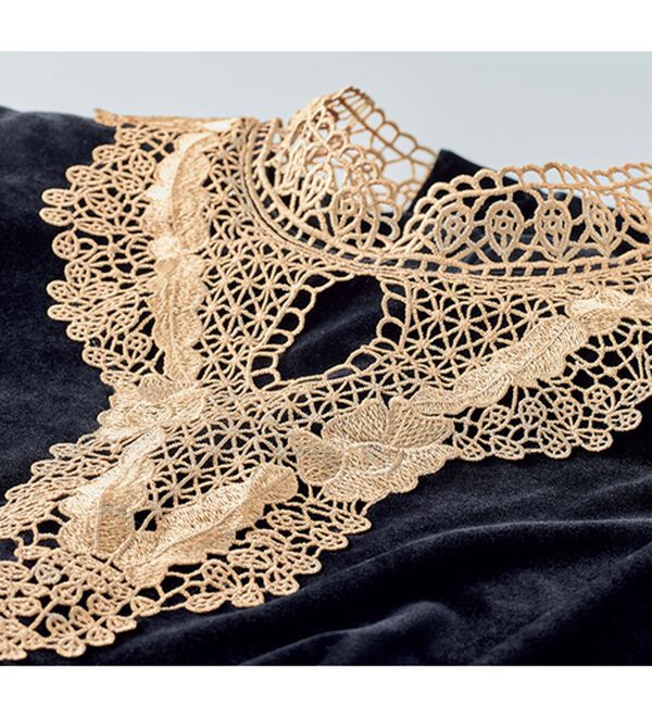 ルフラン（ルフラン）の「ベロア素材チュニックパンツスーツ＜アンレナ＞（パンツスーツ）」｜詳細画像