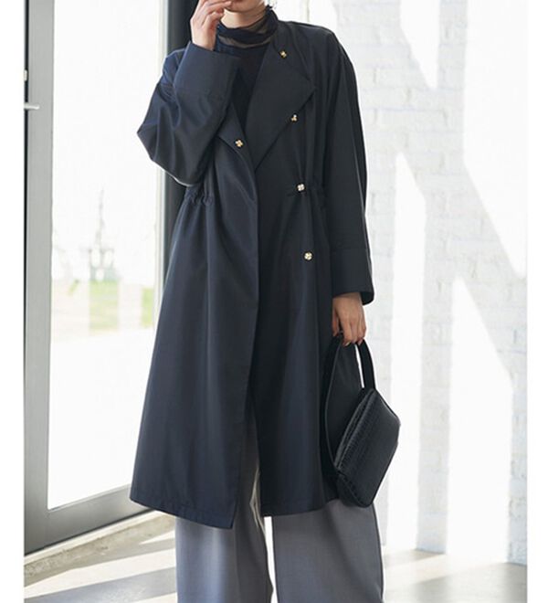 RANAN（ラナン）の「２つの機能付！ロング丈ノーカラーコート（ロングコート）」｜詳細画像