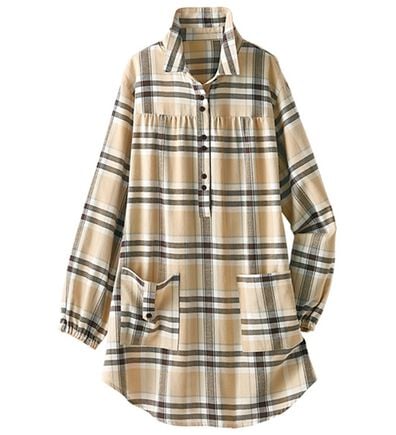 BELLUNA（ベルーナ）の「綿１００％おしゃれかっぽうシャツ（パジャマ・ルームウェア）」