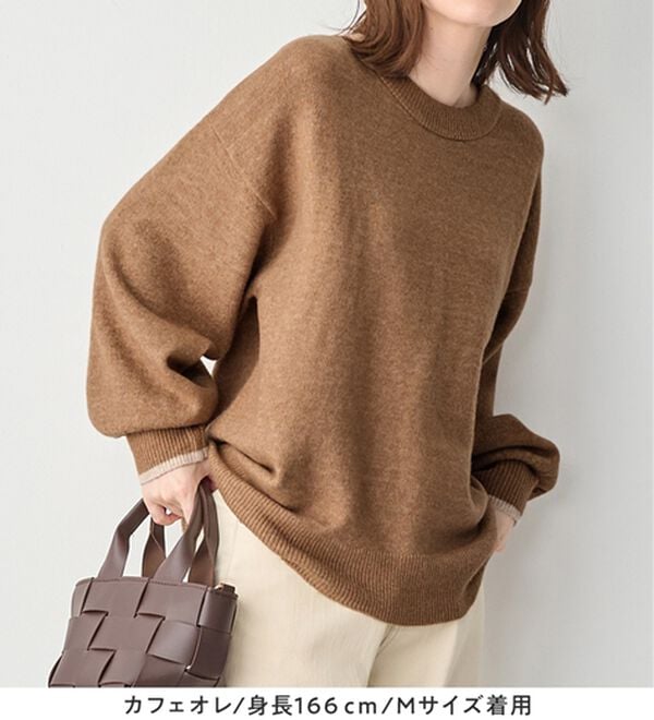 Viola e Viola（ヴィオラ エ ヴィオラ）の「洗えるもちもち　ゆるニットプルオーバー（ニット・セーター）」｜詳細画像