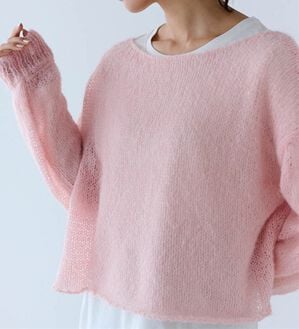 RANAN（ラナン）の「モヘアライクローゲージニット（ニット・セーター）」｜ピンク