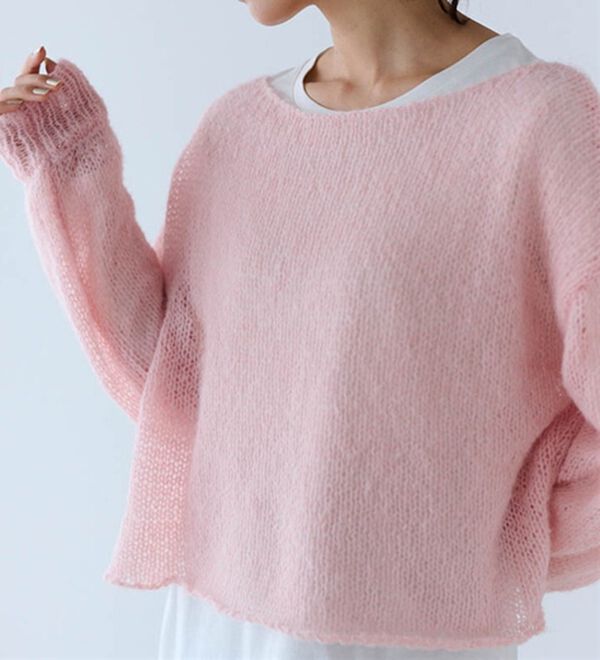 RANAN（ラナン）の「モヘアライクローゲージニット（ニット・セーター）」｜ピンク