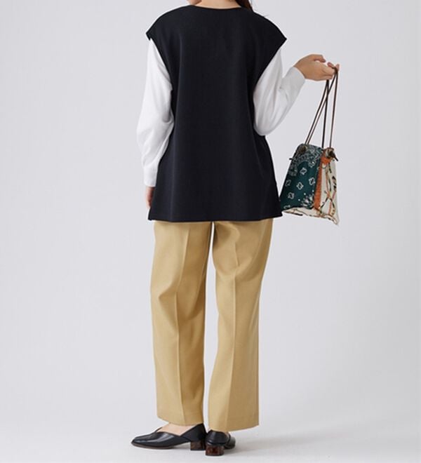 BELLUNA（ベルーナ）の「【2点セット】静電気防止インナー付ベストアンサンブル（アンサンブル）」｜詳細画像