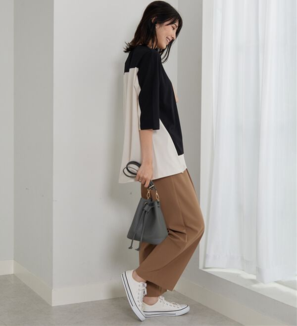 BELLUNA（ベルーナ）の「ドロスト使い配色デザインチュニック（チュニック）」｜詳細画像