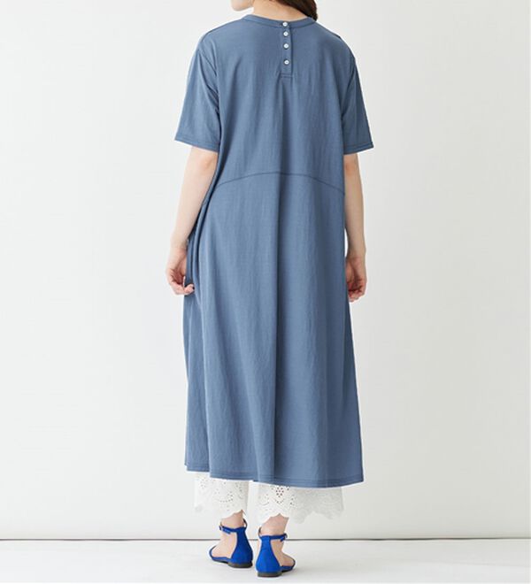 Viola e Viola（ヴィオラ エ ヴィオラ）の「ひんやり冷感バックヘンリーAラインワンピ（その他ワンピース）」｜詳細画像