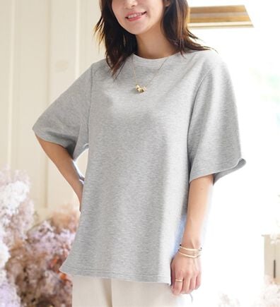 A HAPPY MARILYN（アハッピーマリリン）の「【Ｍ～８Ｌ／選べるシルエット・袖丈】綿混ベーシックＴシャツ（Tシャツ）」