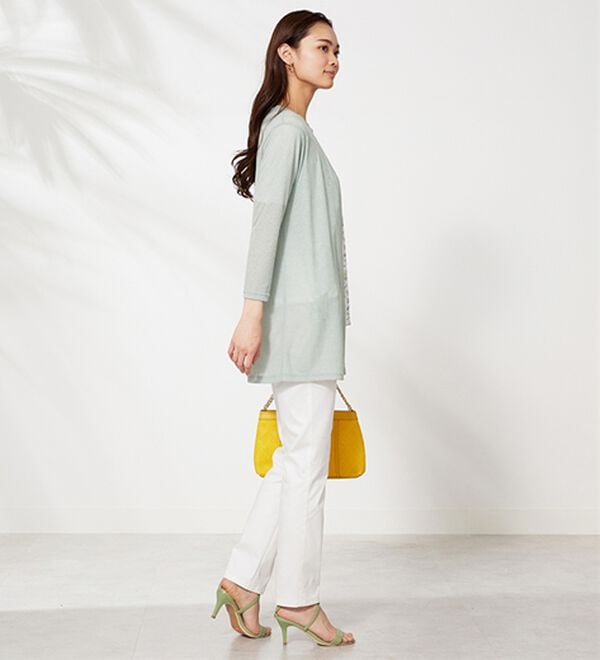 BELLUNA（ベルーナ）の「上品レース花柄プリントカーディガンアンサンブル（アンサンブル）」｜詳細画像