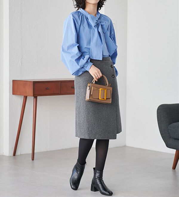 RANAN（ラナン）の「ボリュームボウタイブラウス（ブラウス）」｜詳細画像