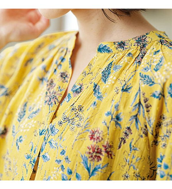 BELLUNA（ベルーナ）の「ドビー素材花柄プリントブラウス（ブラウス）」｜詳細画像