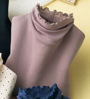 ルフラン（ルフラン）の「【ＫＭＫ】吸湿発熱コットンガーゼプルオーバー（カットソー）」｜ローズグレー