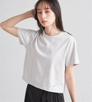 RANAN（ラナン）の「マルチファンクション　ベーシッククロップドT（Tシャツ）」｜グレージュ