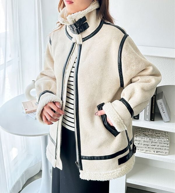 GeeRA（ジーラ）の「フェイクムートンジャケットブルゾン（ブルゾン）」｜詳細画像