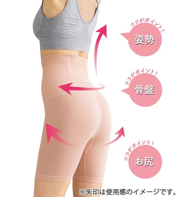 LAVIENNE（ラヴィエンヌ）の「【２色組】めくれにくい！１枚でキレイが叶うハイウエストショーツガードル（ショーツ）」｜詳細画像