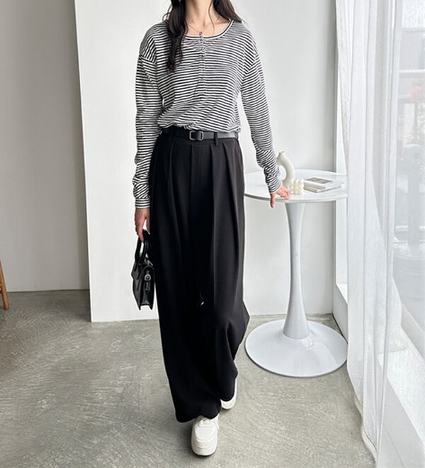 GeeRA（ジーラ）の「前後２ＷＡＹシアースラブヘンリーネックカットソー（カットソー）」｜詳細画像