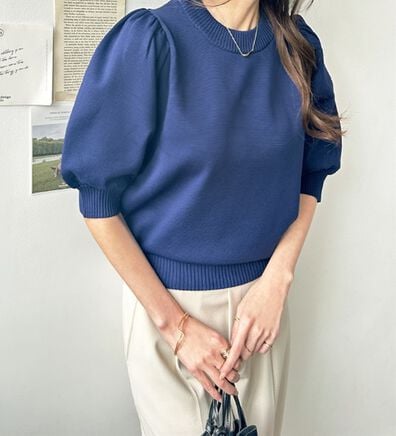 GeeRA（ジーラ）の「パフスリーブニットプルオーバー（ニット・セーター）」