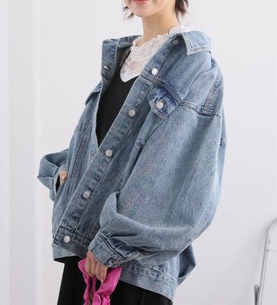 A HAPPY MARILYN（アハッピーマリリン）の「【Ｌ～８Ｌ】ゆったりシルエットのオーバーサイズデニムジャケット（その他ジャケット）」