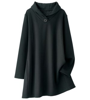 BELLUNA（ベルーナ）の「まるで着る毛布！裏ファーデザインチュニック（チュニック）」｜黒