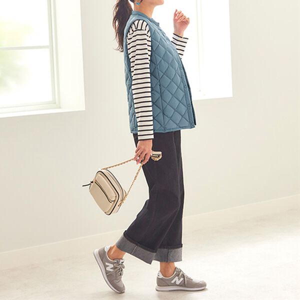 BELLUNA（ベルーナ）の「洗える！キルト柄軽量ダウンベスト（ベスト）」｜詳細画像