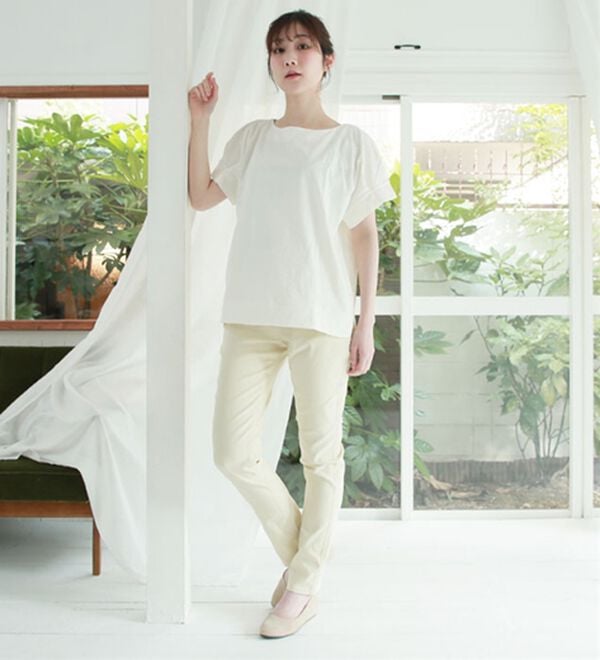 A HAPPY MARILYN（アハッピーマリリン）の「【Ｍ～８Ｌ】【選べる丈】のび～る ストレッチ ツイル 魔法の 美脚レギンスパンツ（スリム・スキニーパンツ）」｜詳細画像