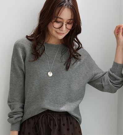 BELLUNA（ベルーナ）の「ラメ調もちもちニットプルオーバー（ニット・セーター）」