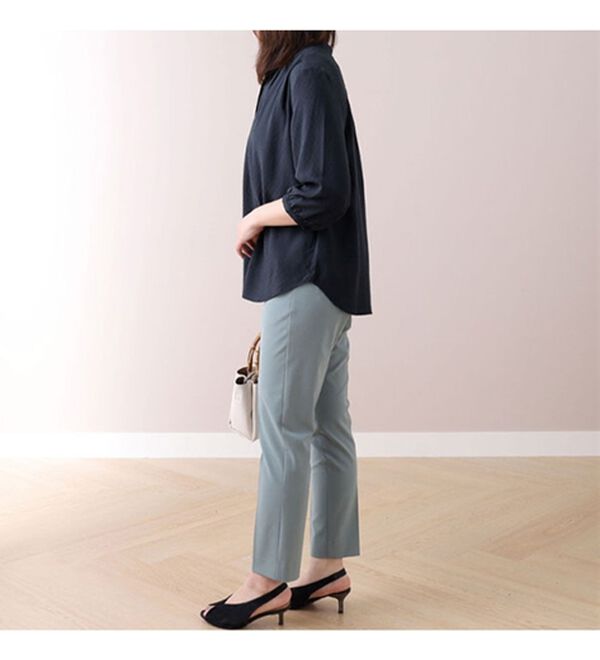 BELLUNA（ベルーナ）の「ひんやり涼感レーヨンドビー素材ブラウス（ブラウス）」｜詳細画像