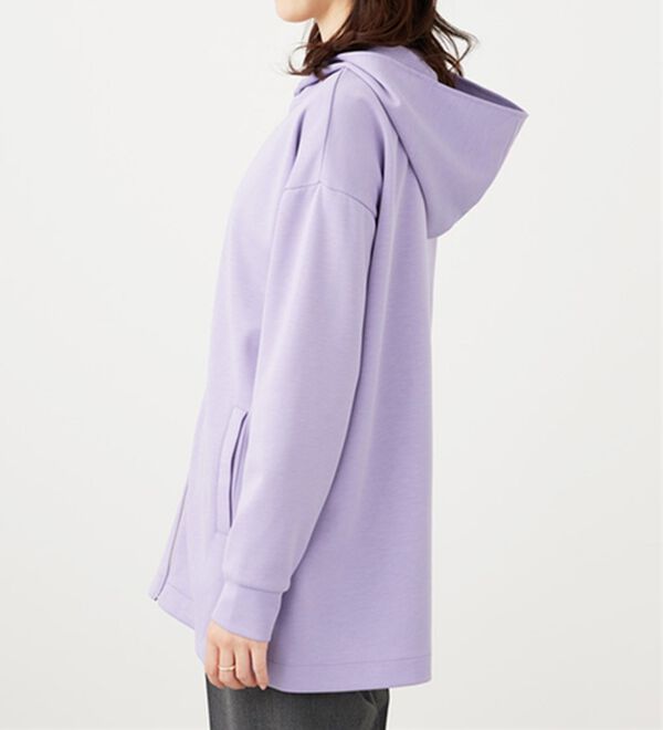 BELLUNA（ベルーナ）の「フードデザインとろみ素材ジップアップパーカー（パーカー）」｜詳細画像