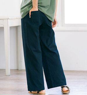 ルフラン（ルフラン）の「＜ｆｕ－ｕ＞綿１００％　裏さらっとズボン（フルレングスパンツ）」｜ネイビー