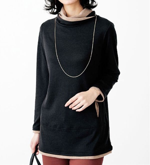 BELLUNA（ベルーナ）の「衿デザイン配色チュニック（チュニック）」｜詳細画像