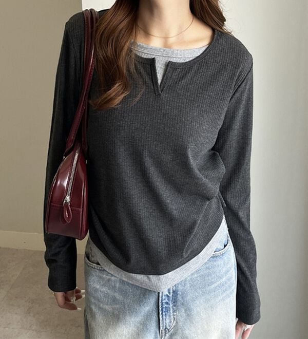 GeeRA（ジーラ）の「レイヤード風カットソー（カットソー）」｜詳細画像