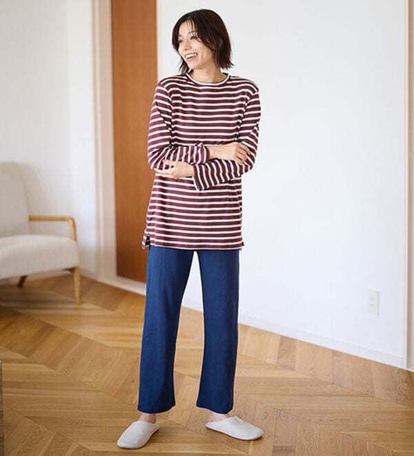 LAVIENNE（ラヴィエンヌ）の「【とろける肌心地】綿１００％あったかスムースパジャマ（パジャマ・ルームウェア）」｜詳細画像