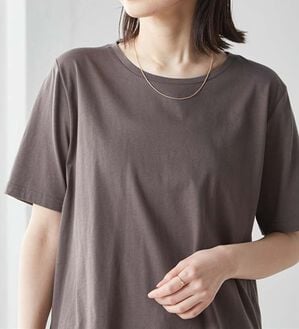 RANAN（ラナン）の「＜ＢＣ＞綿１００％ひんやりラウンドヘムプルオーバー（カットソー）」｜チャコール