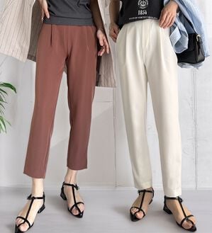 RANAN（ラナン）の「【選べる股下】ひんやり美脚シルエットタックパンツ（フルレングスパンツ）」｜詳細画像