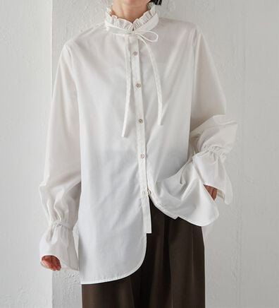 RANAN（ラナン）の「プチフリルリボン付きブラウス（ブラウス）」