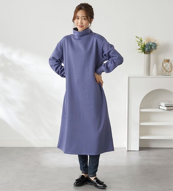 BELLUNA（ベルーナ）の「あったかキレイ！大人のこだわりワンピース（カットソーワンピース）」｜詳細画像