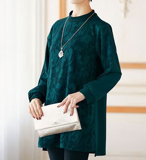 ジャカード花柄エレガントチュニック - ベルーナ【公式】