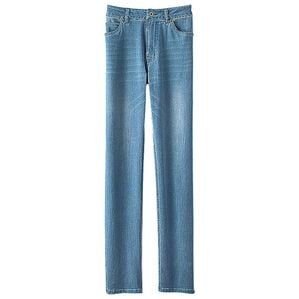 BELLUNA（ベルーナ）の「ヒンヤリ冷感ライトオンスジーンズ（フルレングスパンツ）」｜ライトブルー