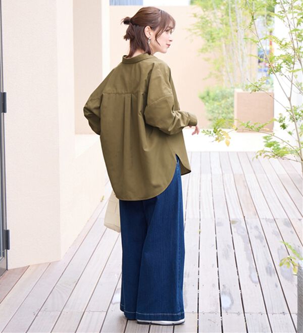 Viola e Viola（ヴィオラ エ ヴィオラ）の「【イージーケア】お手入れ簡単羽織に使えるオーバーシャツ（シャツ）」｜詳細画像