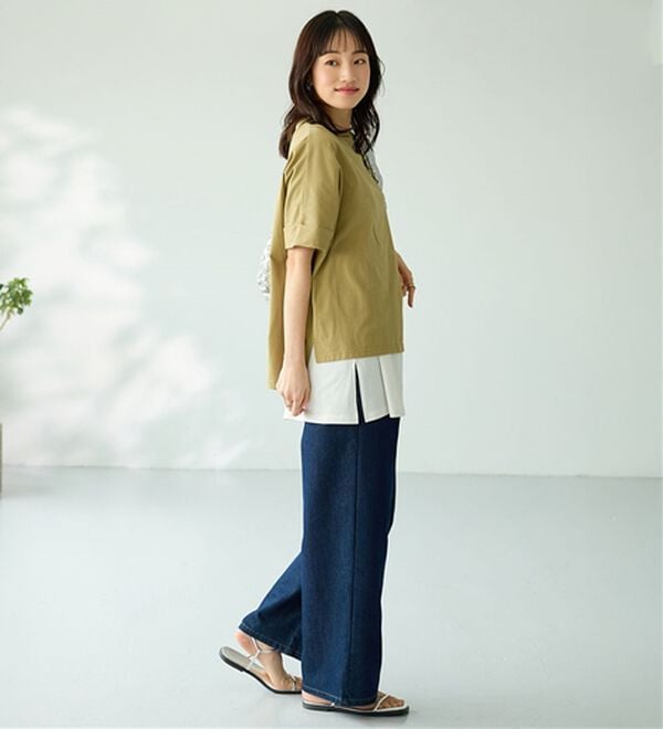 BELLUNA（ベルーナ）の「ヒンヤリ実感！大人顔サマ見えゆったりＴシャツ（Tシャツ）」｜詳細画像