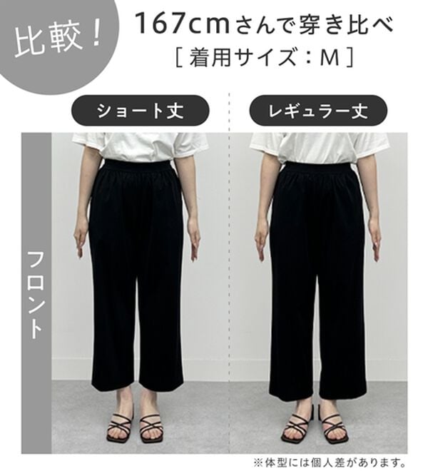 接触冷感】さらテロ楽のびストレートパンツ【選べる2丈】 - ベルーナ
