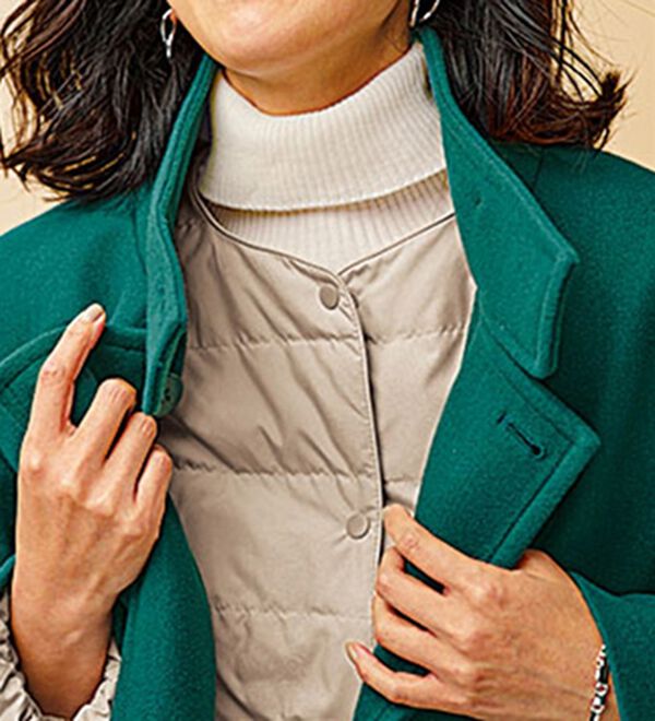 BELLUNA（ベルーナ）の「フレンチダウン使いノーカラージャケット（ショートコート）」｜詳細画像