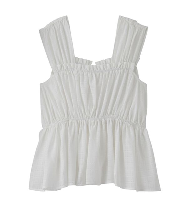 RANAN（ラナン）の「フロントリボンギャザーノースリブラウス（ブラウス）」｜詳細画像