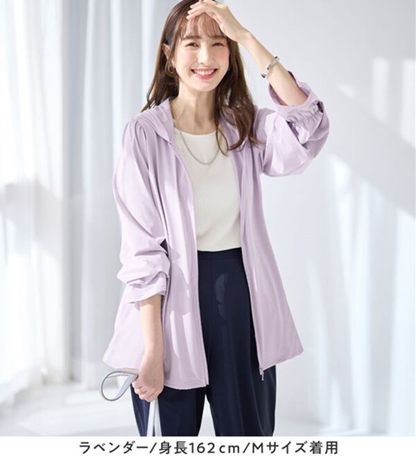 alotta（アロッタ）の「＜水陸両用＞紫外線カット！爽快ジップパーカー（パーカー）」｜詳細画像