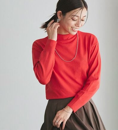 Pierrot（ピエロ）の「ハイネックシンプルニット（ニット・セーター）」