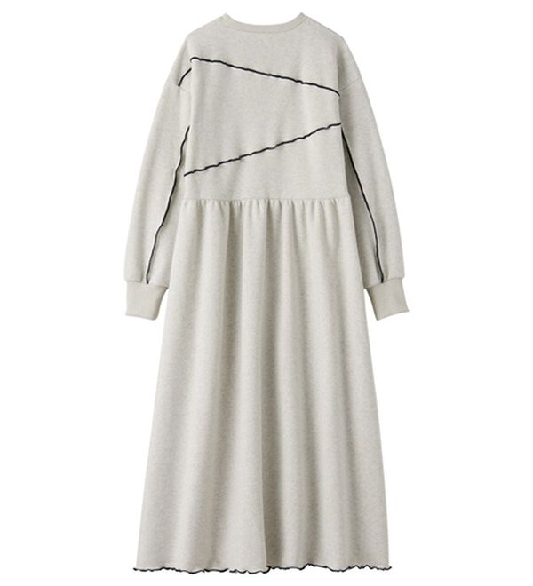 GeeRA（ジーラ）の「配色メロー裏起毛スウェットワンピース（カットソーワンピース）」｜詳細画像